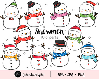 Snowmen clipart Holiday Christmas Winter Scrapbooking Png by ...