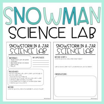 Preview of Snowstorm in a Jar | Winter Science Lab