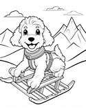 Snowy Adventures Coloring sheets
