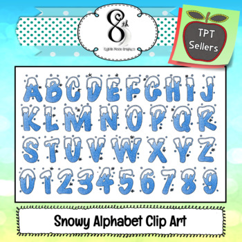 Preview of Snowy Alphabet Clip Art