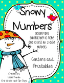 Snowy Numbers: Adding and Subtracting 10s with 2 Digit Numbers