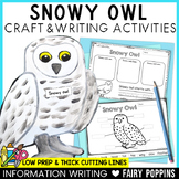 Snowy Owl Craft & Writing | Arctic Animals Activities, Pol