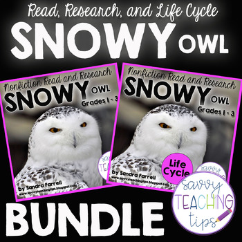 Snowy Owl Research and Life Cycle BUNDLE by Savvy Teaching Tips | TpT