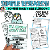 Snowy Owls Research for Littles | No-Prep Flipbook