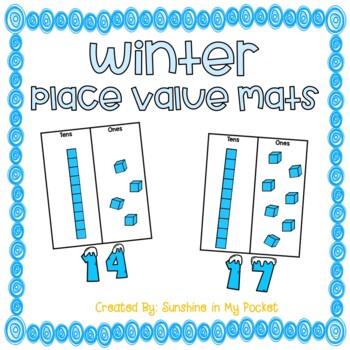 Preview of Snowy Place Value Cards - FREEBIE