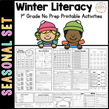 Preview of Winter Literacy Printable Pack