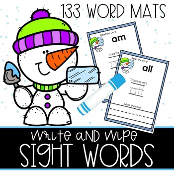 Preview of Snowy Sight Word Mats and Activities