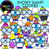 Snowy Smart Cookies Clipart {Winter Food Clipart}