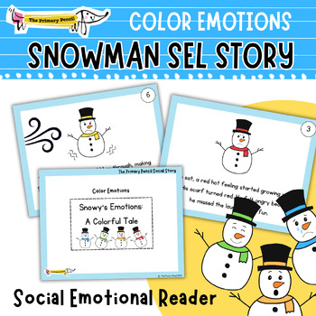 Preview of Snowy The Snowman | Color Zone Feelings & Emotions | K-2 Winter SEL Social Story