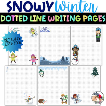 Preview of Snowy Winter Dotted Line Writing