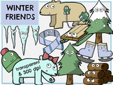 Winter Friends (Digital Clip Art)