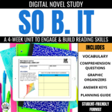 So B. It Novel Study: Digital Comprehension Questions & Ac