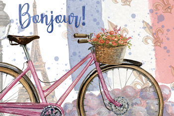 Preview of So French! - Watercolor Clip Art Set