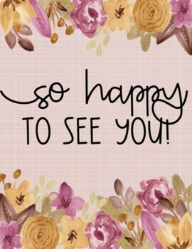 So Happy to See You! Welcome Sign by Chalk it up 2 Style | TPT