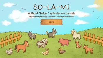 Preview of So,La,Mi Quiz- No Helpers-Farm Themed-Fun-Link Based-10 Questions-4 Notes