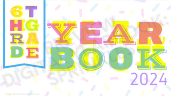 Preview of So Long School Year! Sprinkles-themed Digital Yearbook Google Template