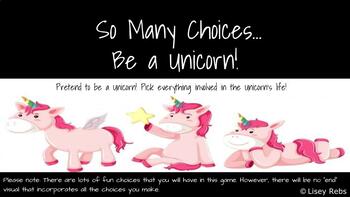 Preview of So Many Choices: Be a Unicorn! 