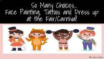 Preview of So Many Choices… Face Painting, Tattoos and Dress up at the Fair/Carnival!