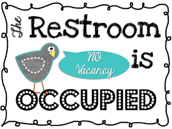 bathroom occupied sign