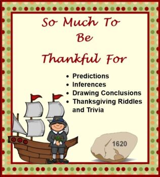 Preview of Thankful for Predictions, Inferences, Drawing Conclusions SMARTBOARD
