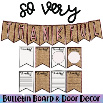 Preview of So Very Thankful - Bulletin Board and Door Decor