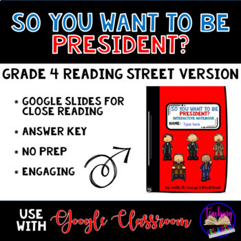 Preview of So You Want to Be President? Interactive Notebook- 4th Gr. Reading Street