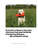 Investigating Dog Trainer Aptitudes: Printable Q & A Activity