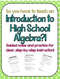 Algebra Notes & Practice