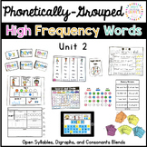 SoR High Frequency Sight Words: Unit 2 Digraphs and Blends