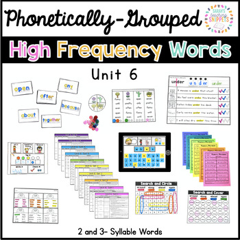 Preview of SoR High Frequency Sight Words: Unit 6 Multi-syllable Words