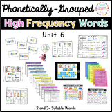 SoR High Frequency Sight Words: Unit 6 Multi-syllable Words