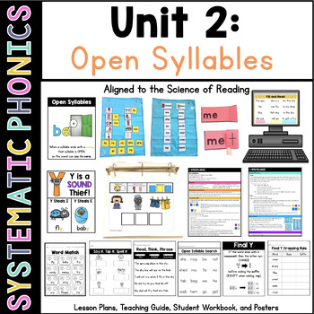Preview of SoR Systematic Phonics 2: Open Syllables MINI unit