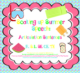 Soaking Up Summer Speech: Articulation Sentences Pack (R,S