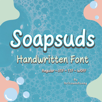 Preview of Soapsuds-Handwritten Font-File Downloads for OTF, TTF and WOFF