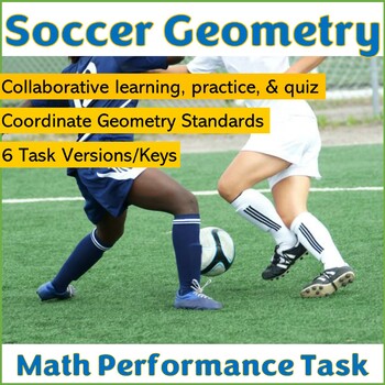 Preview of Coordinate Plane Graphing Geometry 8th Grade SBAC Math Performance Task – Soccer