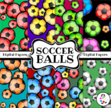 Soccer Ball Digital Backgound Papers