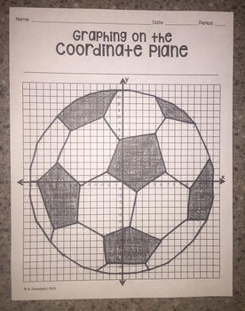 Soccer Ball (Graphing on the Coordinate Plane) by Bobby's TpT | TpT