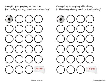Soccer Behavior Chart