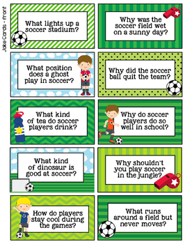 Soccer Boy Lunchbox Notes, Jokes, and Bottle Wraps by Teach at the Beach