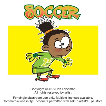 Preview of Soccer Cartoon Clipart for ALL grades