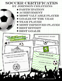 Soccer Certificates