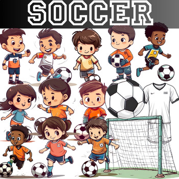 Preview of Soccer Clip Art Set - Commercial Use Allowed