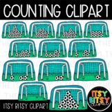 Soccer Counting Clipart with Numbers 0-10