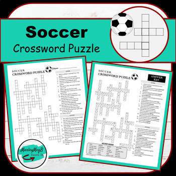 Preview of Soccer Crossword Puzzle With Answer Key