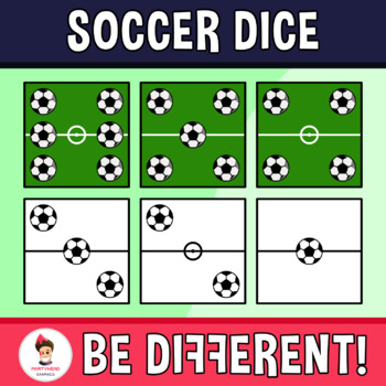 Soccer Dice Clipart by PartyHead Graphics | TPT