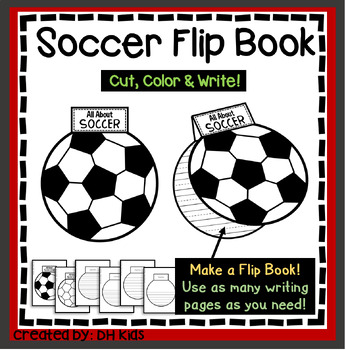 Preview of Soccer Flip Book - Sports Writing Project, PE Creative Writing Activity