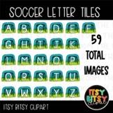Soccer Goal Letter Tile Moveable Clipart