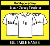 Soccer Jersey Template with EDITABLE Names