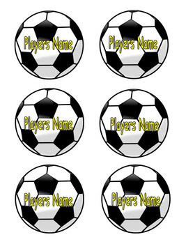 Preview of Soccer Labels