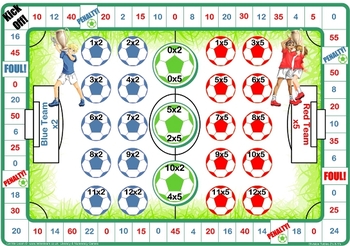 Preview of Soccer Maths - Times Tables Board Games